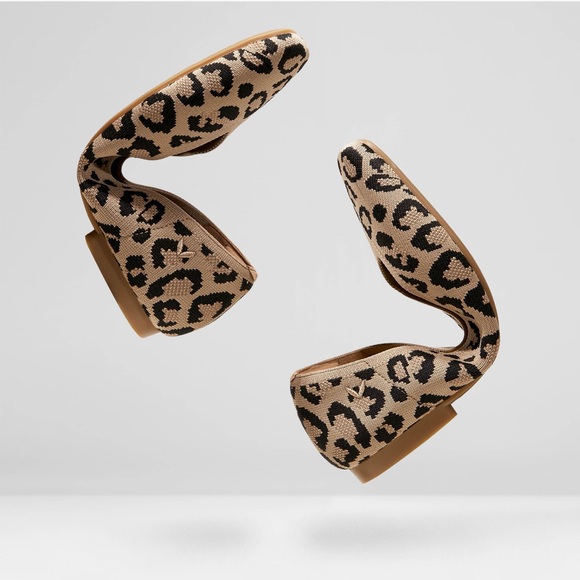 New VIVAIA Tan Leopard Print Knit Ballet Flats - Picture 2 of 15